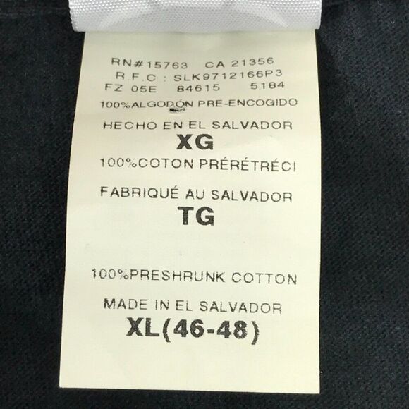 Vintage Hanes Floral Fringe Short Sleeve Tee Adult Size XL Black Embellished 90s - Picture 11 of 12